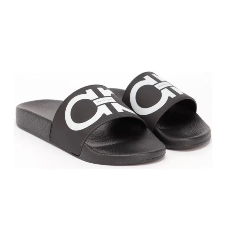 Salvatore Ferragamo Groove Gancini Pool Slide - Picture 1 of 13